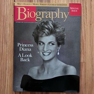 BIOGRAPHY MAGAZINE, SPECIAL ISSUE
Princess Diana, A Look Back, September, 1998